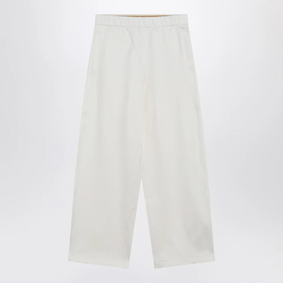 Max Mara - White silk blend trousers