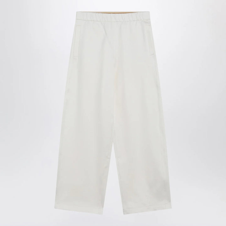 Max Mara - White silk blend trousers