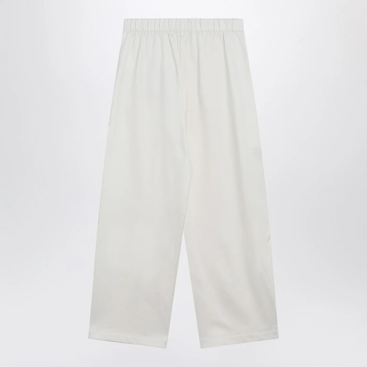 Max Mara - White silk blend trousers