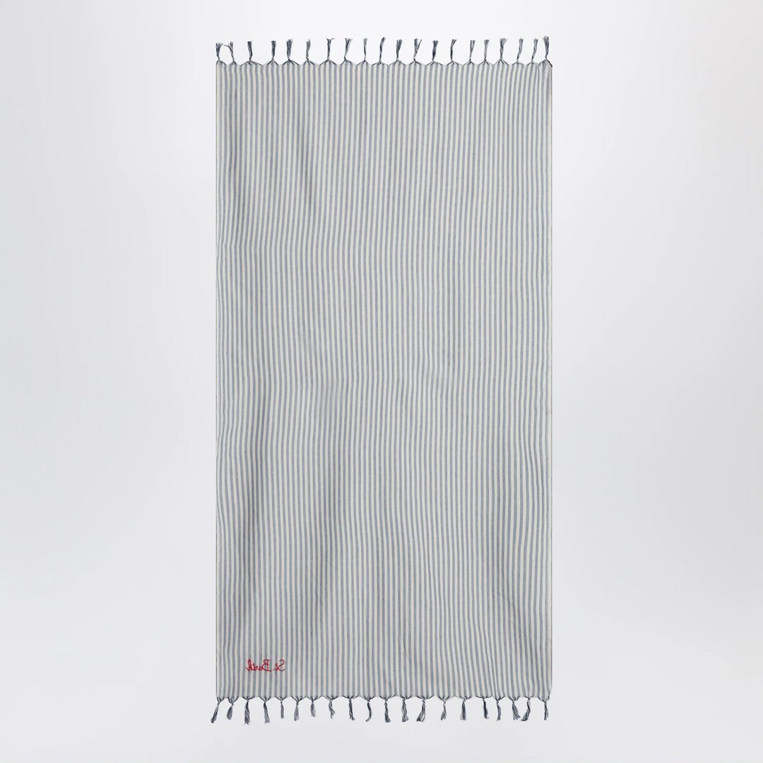 MC2 Saint Barth - Striped beach towel with embroidered logo