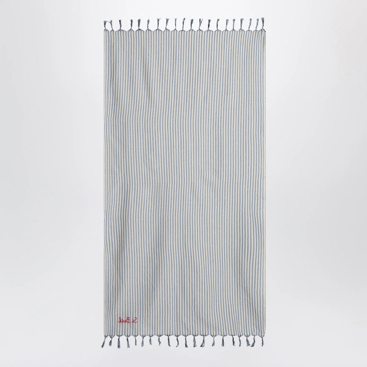 MC2 Saint Barth - Striped beach towel with embroidered logo