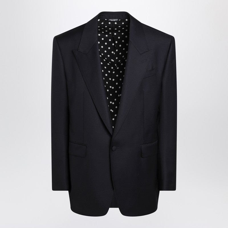 Coats & Jackets Dolce&Gabbana - Dark navy wool single-breasted jacket - 46 IT Brand