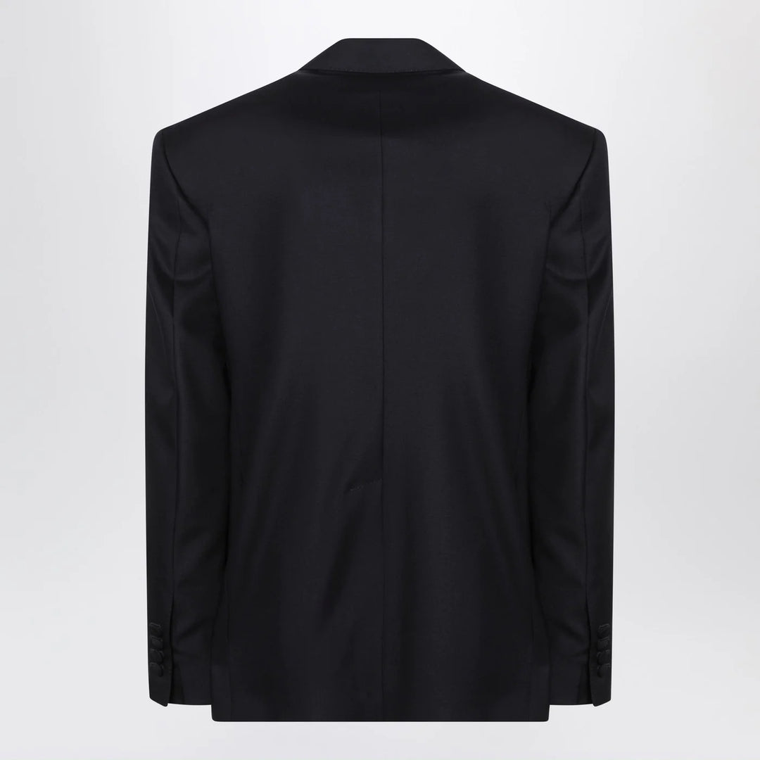 Dolce&amp;Gabbana - Dark navy wool single-breasted jacket
