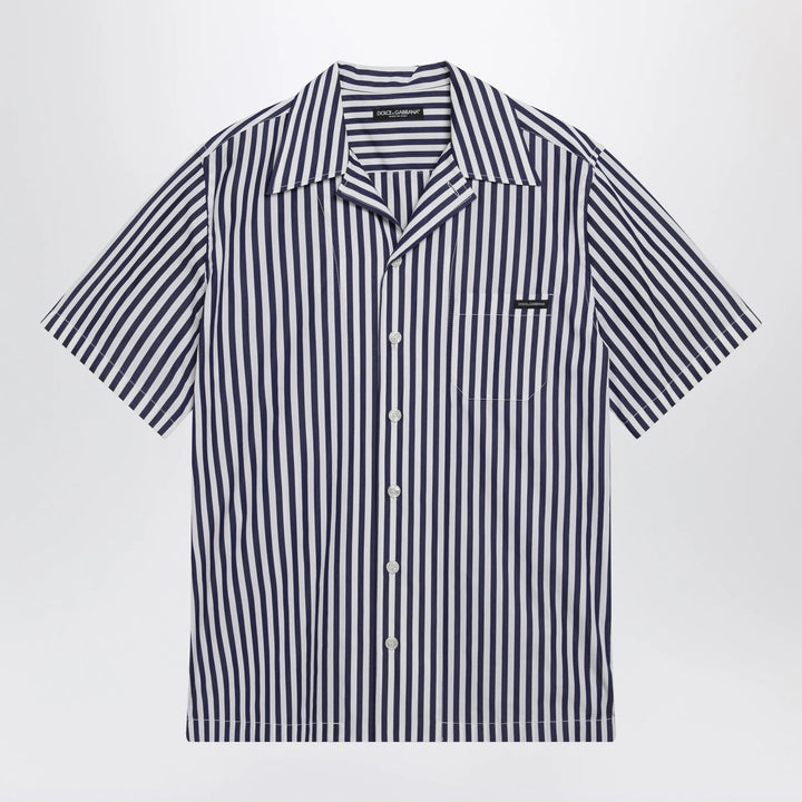 Dolce&amp;Gabbana - Hawaii collar striped poplin shirt in multicolor