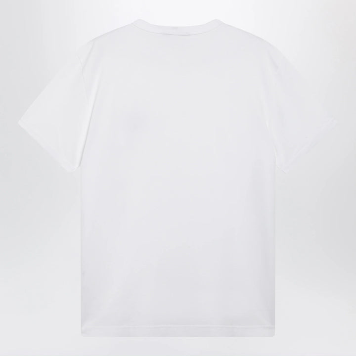Dolce&amp;Gabbana - Cotton T-shirt with logo plaque in optic white