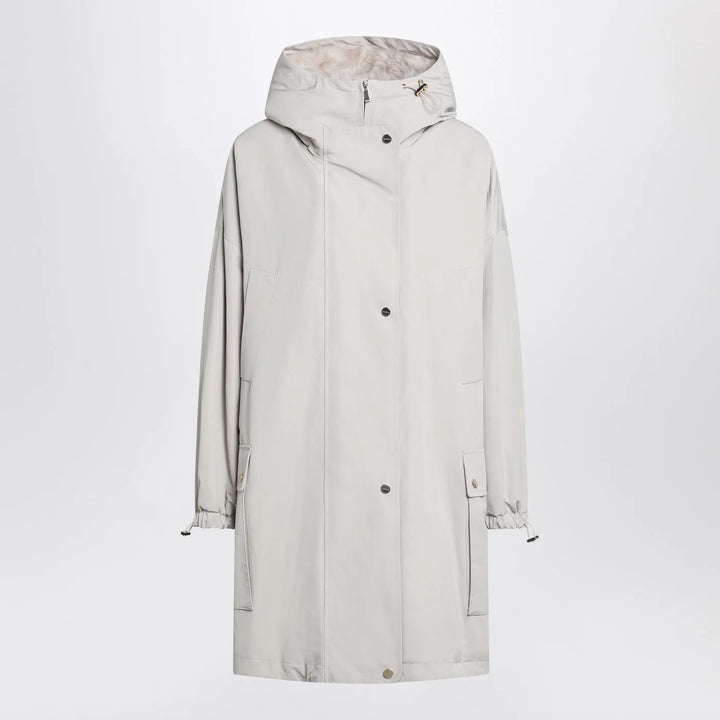 Max Mara Studio - Light beige cotton blend parka
