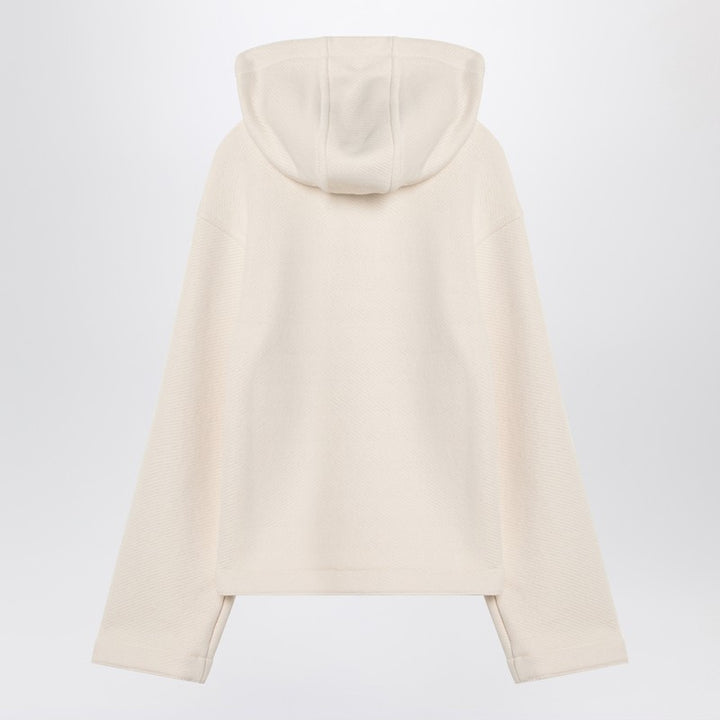 Max Mara White cotton hoodie