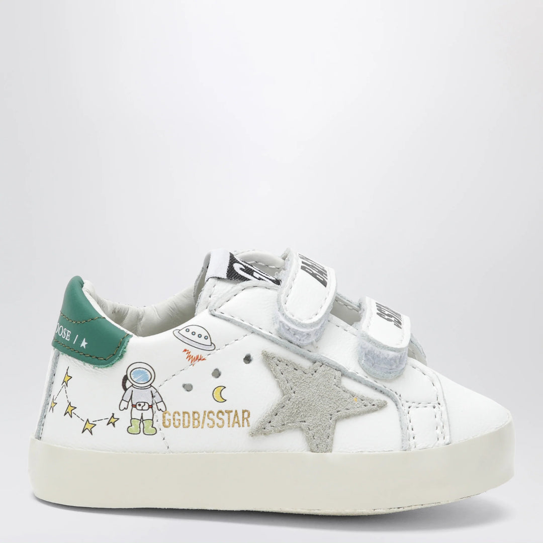 Golden Goose - Old School sneakers in white leather with astronaut detail