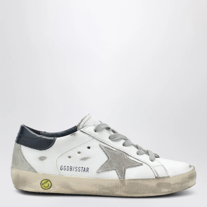 Golden Goose - Super-star Sneakers in vintage white/navy blue