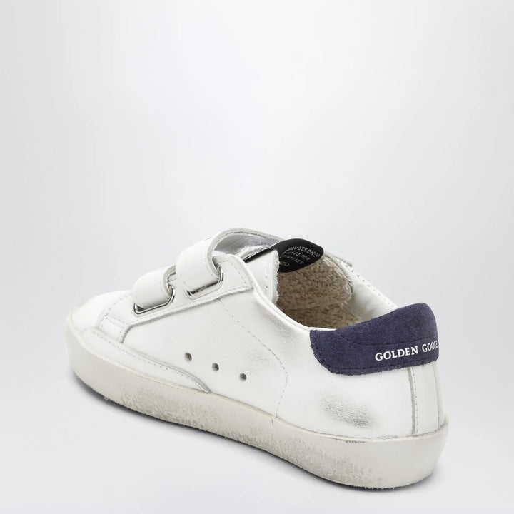Golden Goose - Old School sneakers in white/blue leather
