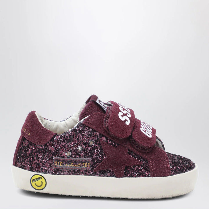 Golden Goose - Old School Sneakers in burgundy glitter