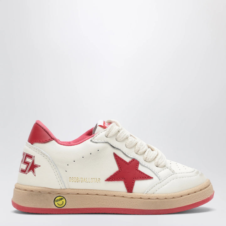 Golden Goose - Ball Star sneakers in white/red