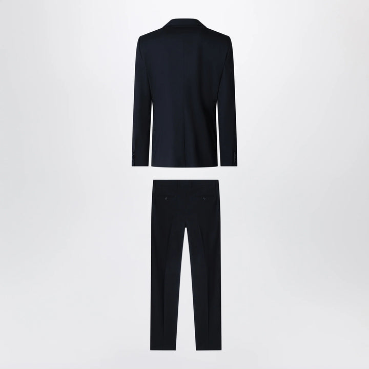 Dolce&amp;Gabbana - Martini double-breasted dress in blue stretch wool