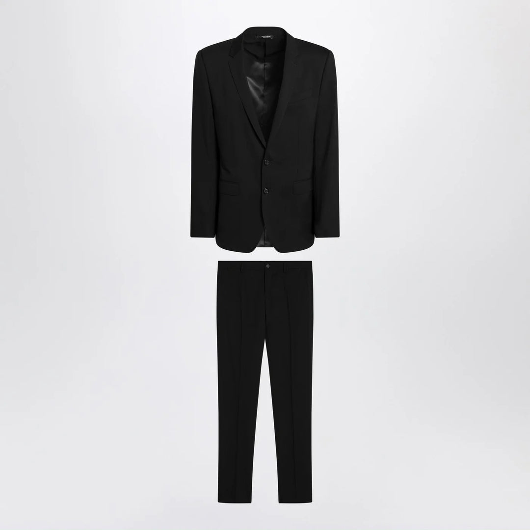 Dolce&amp;Gabbana - Black single-breasted virgin wool suit