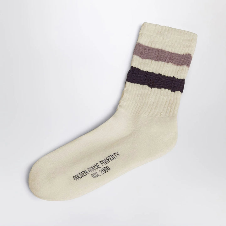 Golden Goose - Ivory socks in cotton blend