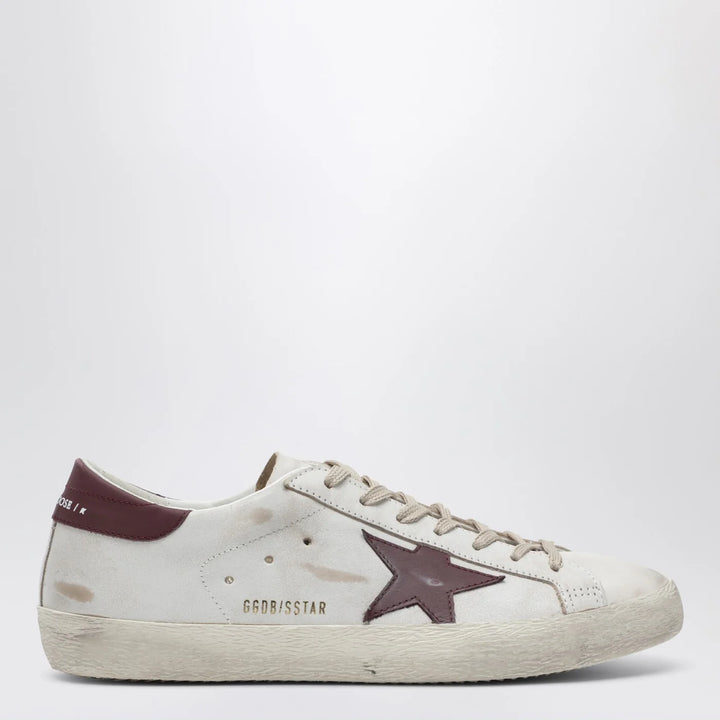 Golden Goose - Super-star Sneakers white/burgundy vintage effect