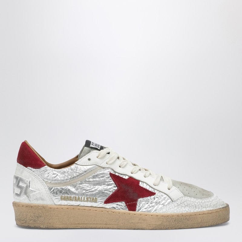 Shoes Golden Goose - Ball Star silver/red sneakers - 46 IT Brand