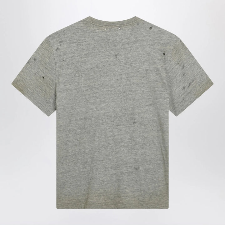 Golden Goose - Grey vintage-effect T-shirt with print