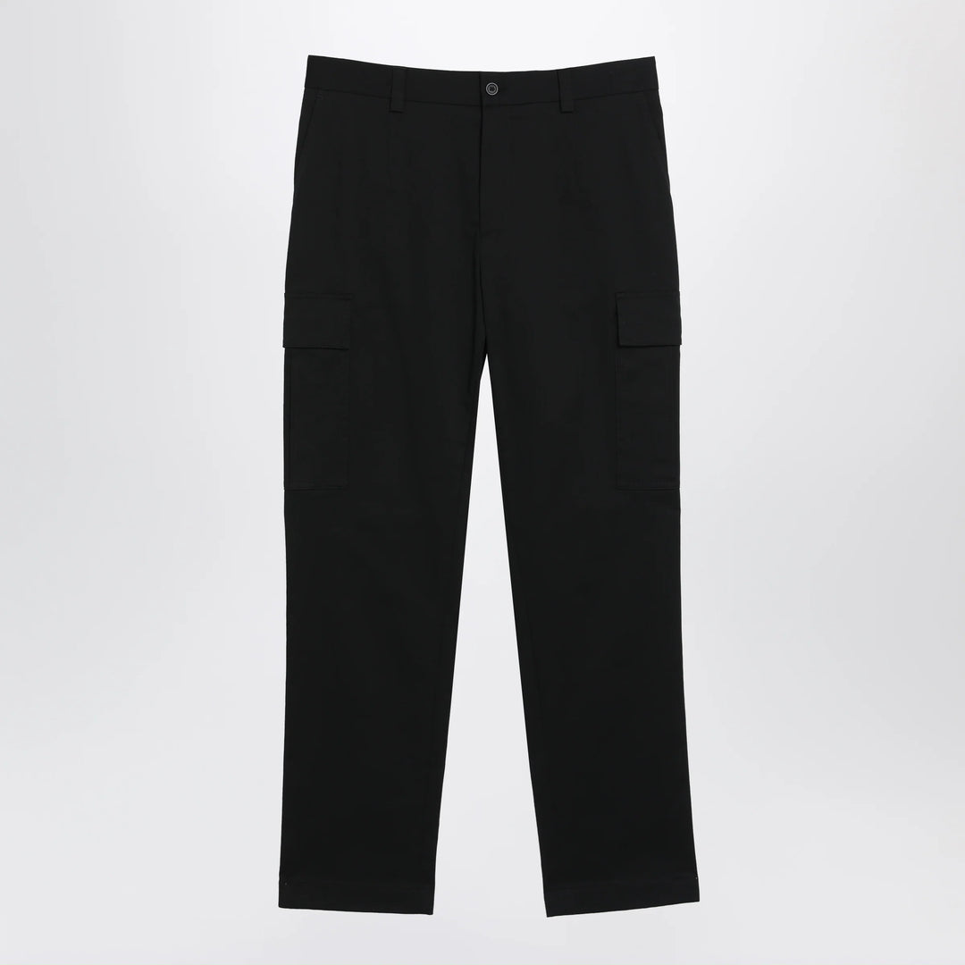 Dolce&amp;Gabbana - Black cotton gabardine cargo trousers