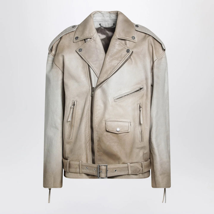 Golden Goose - Beige leather Phoebe jacket