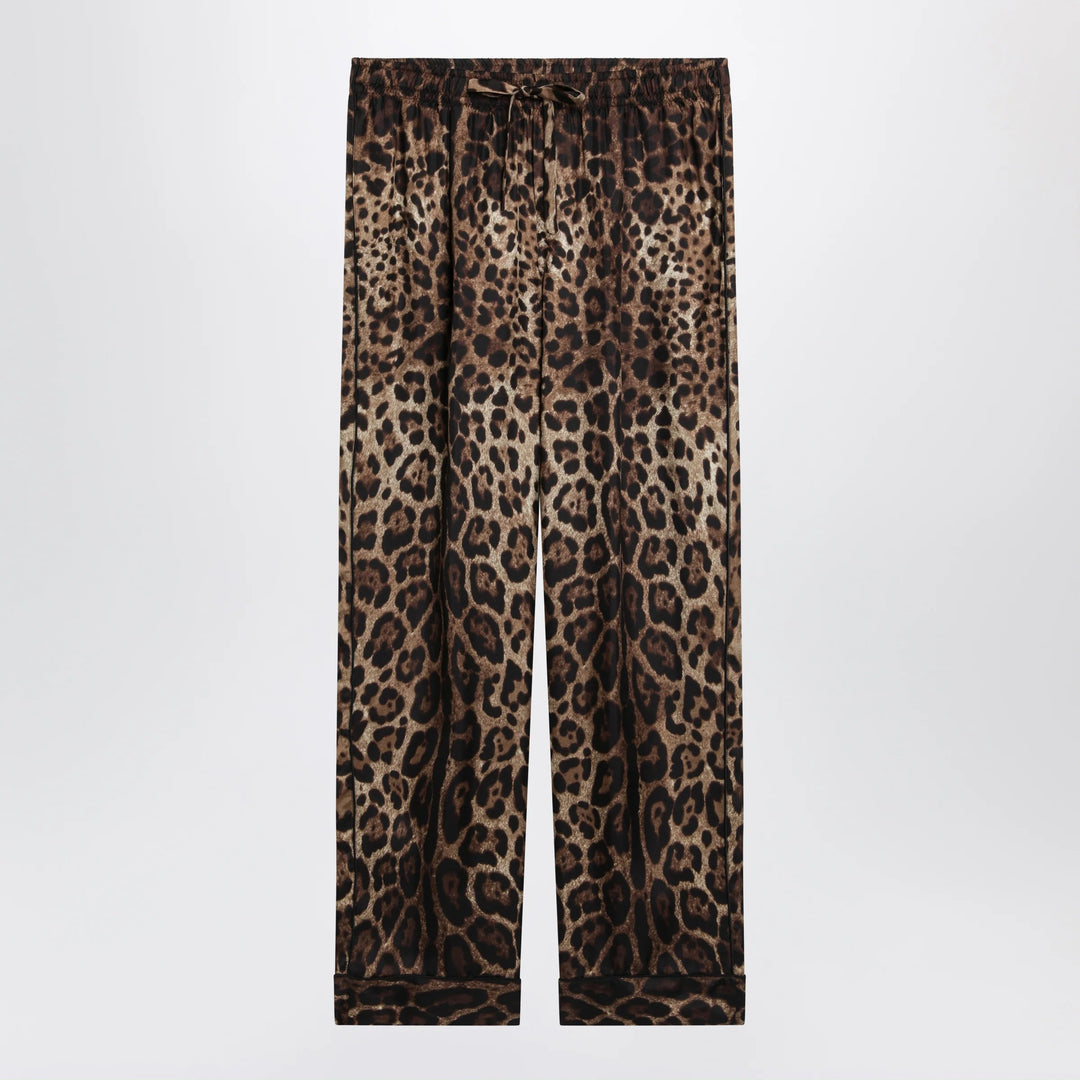 Dolce&amp;Gabbana - Leopard-print silk mikado pyjama trousers