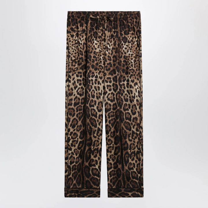 Dolce&amp;Gabbana - Leopard-print silk mikado pyjama trousers