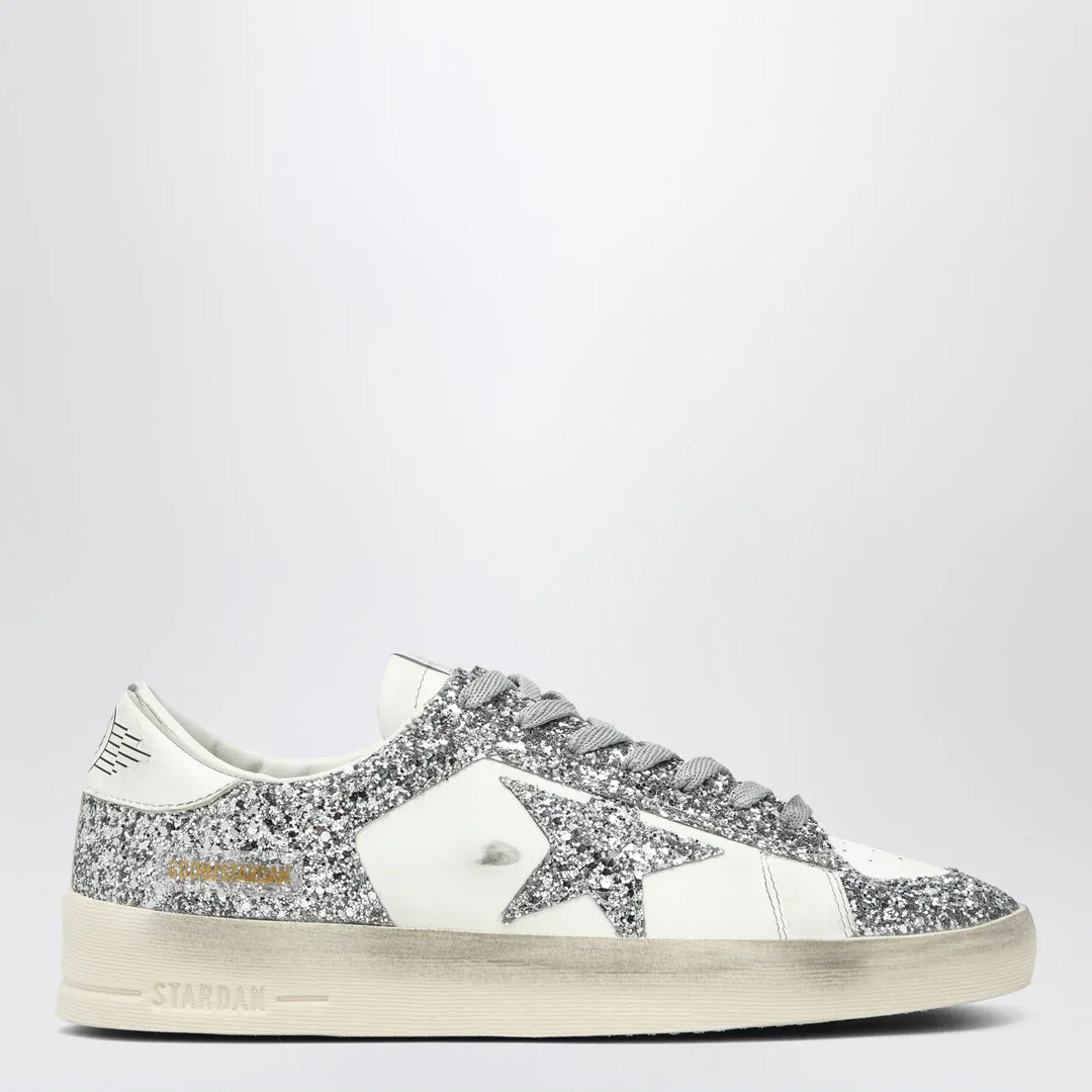 Golden Goose - Stardan white/glitter silver Sneakers Brand Shoes 40 IT