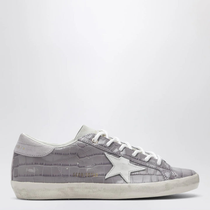Golden Goose - Super-star sneakers lilac crocodile-effect leather