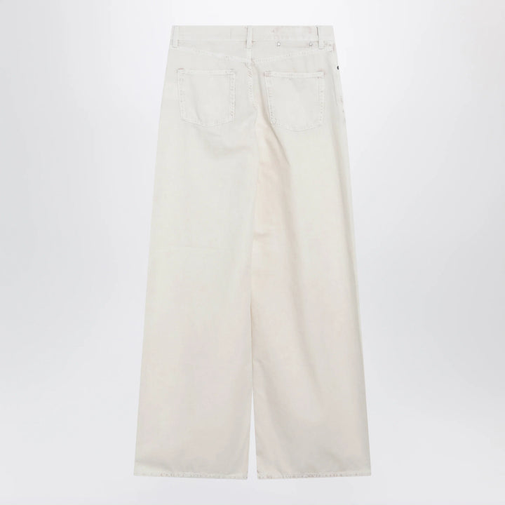 Golden Goose - White wide-leg denim trousers