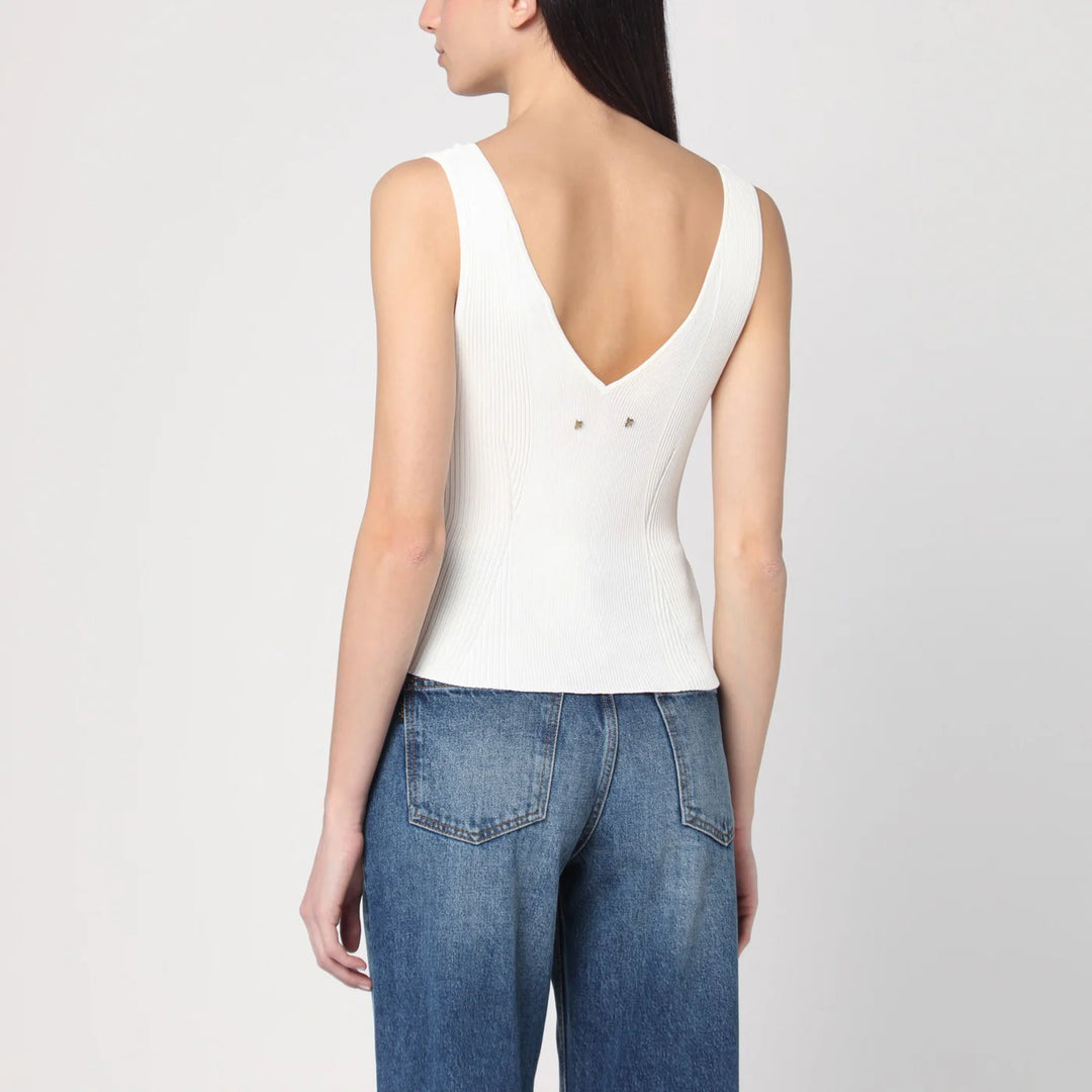 Golden Goose - Ribbed ivory tank top