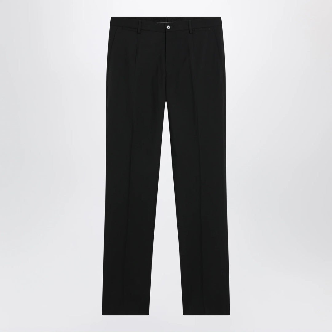 Dolce&amp;Gabbana - Tailored stretch wool trousers in black