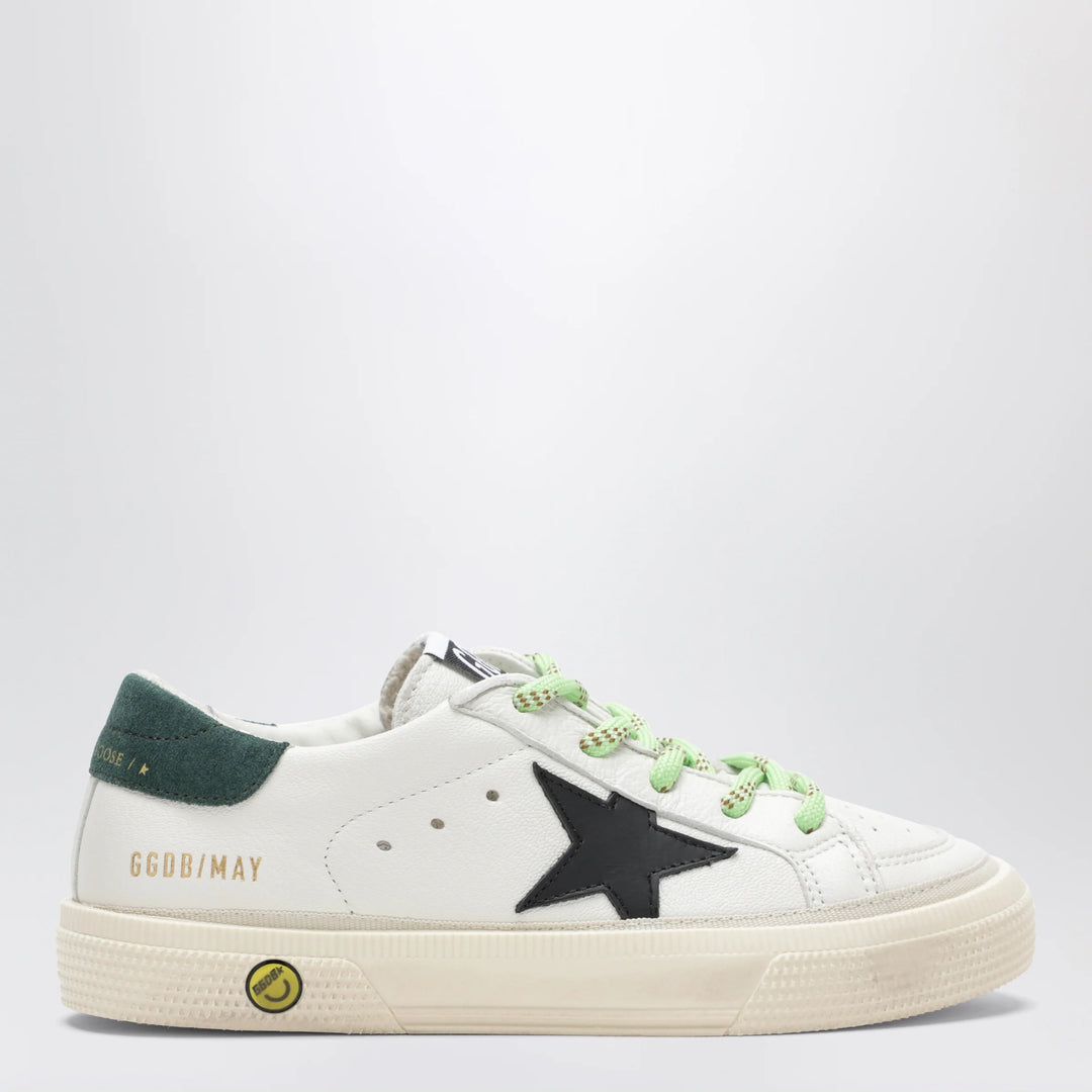 Golden Goose - May sneakers in white/black/green leather