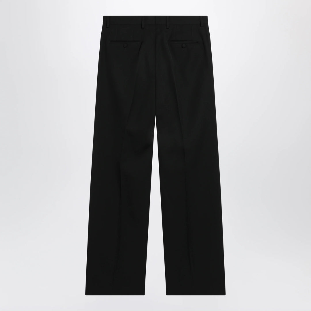 Dolce&amp;Gabbana - Straight-leg tailored wool trousers in black