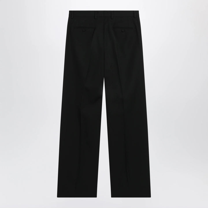 Dolce&amp;Gabbana - Straight-leg tailored wool trousers in black