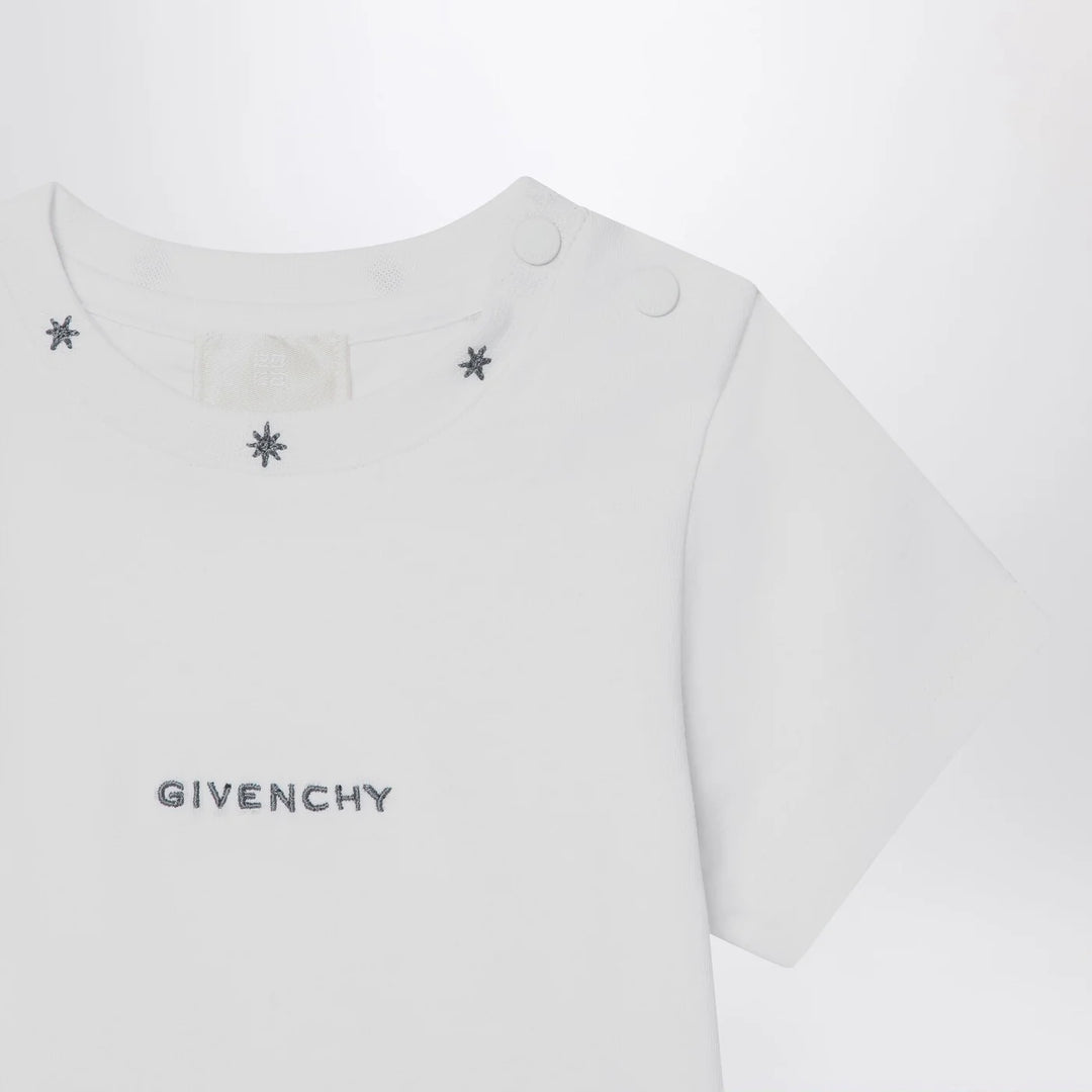 Givenchy - White cotton T-shirt with embroidered logo