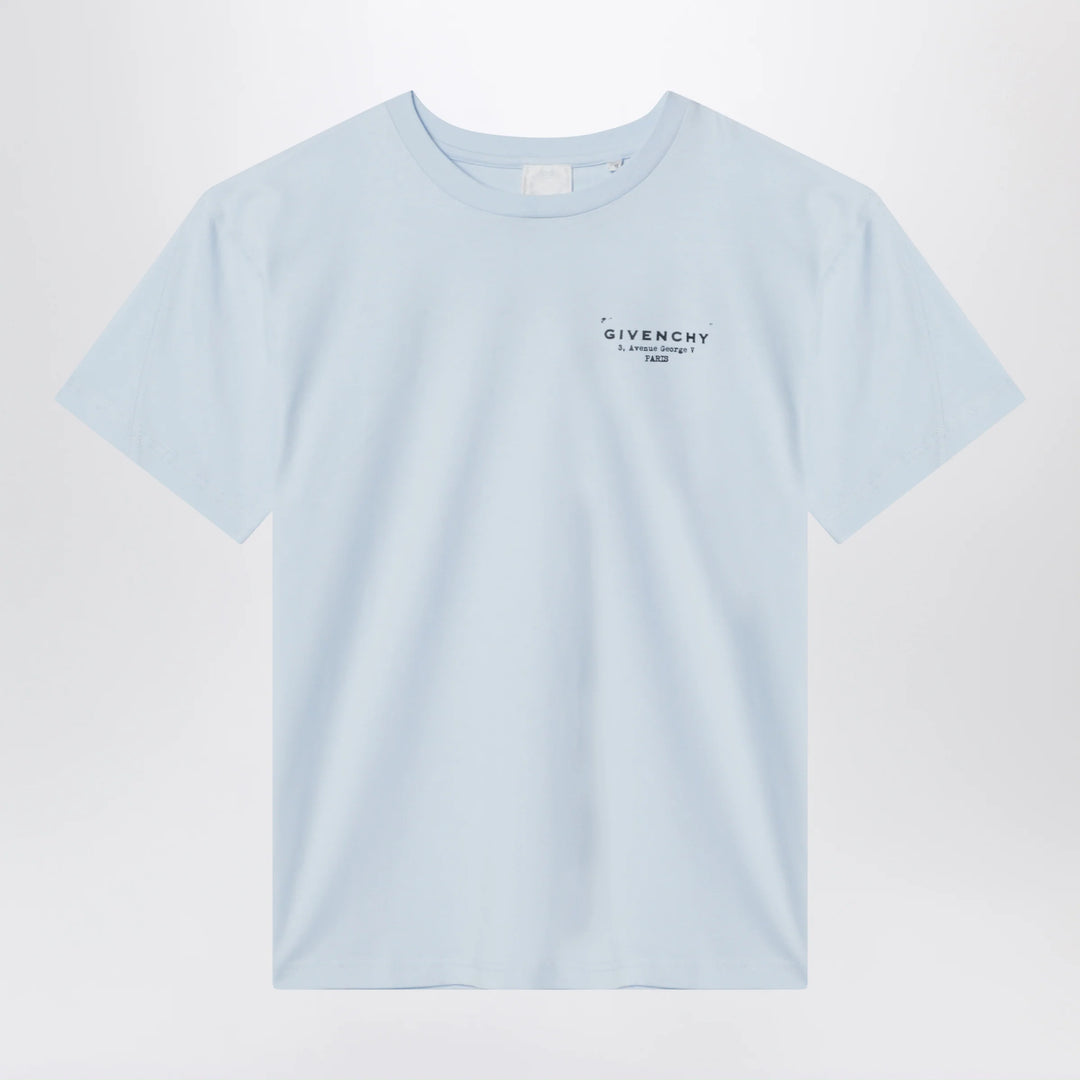 Givenchy - Light blue T-shirt with logo print