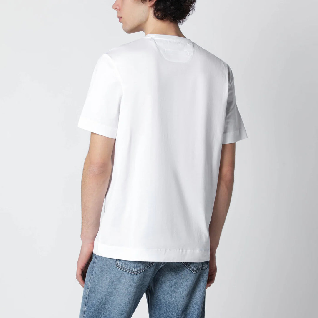 ZEGNA - White T-shirt with embroidered logo