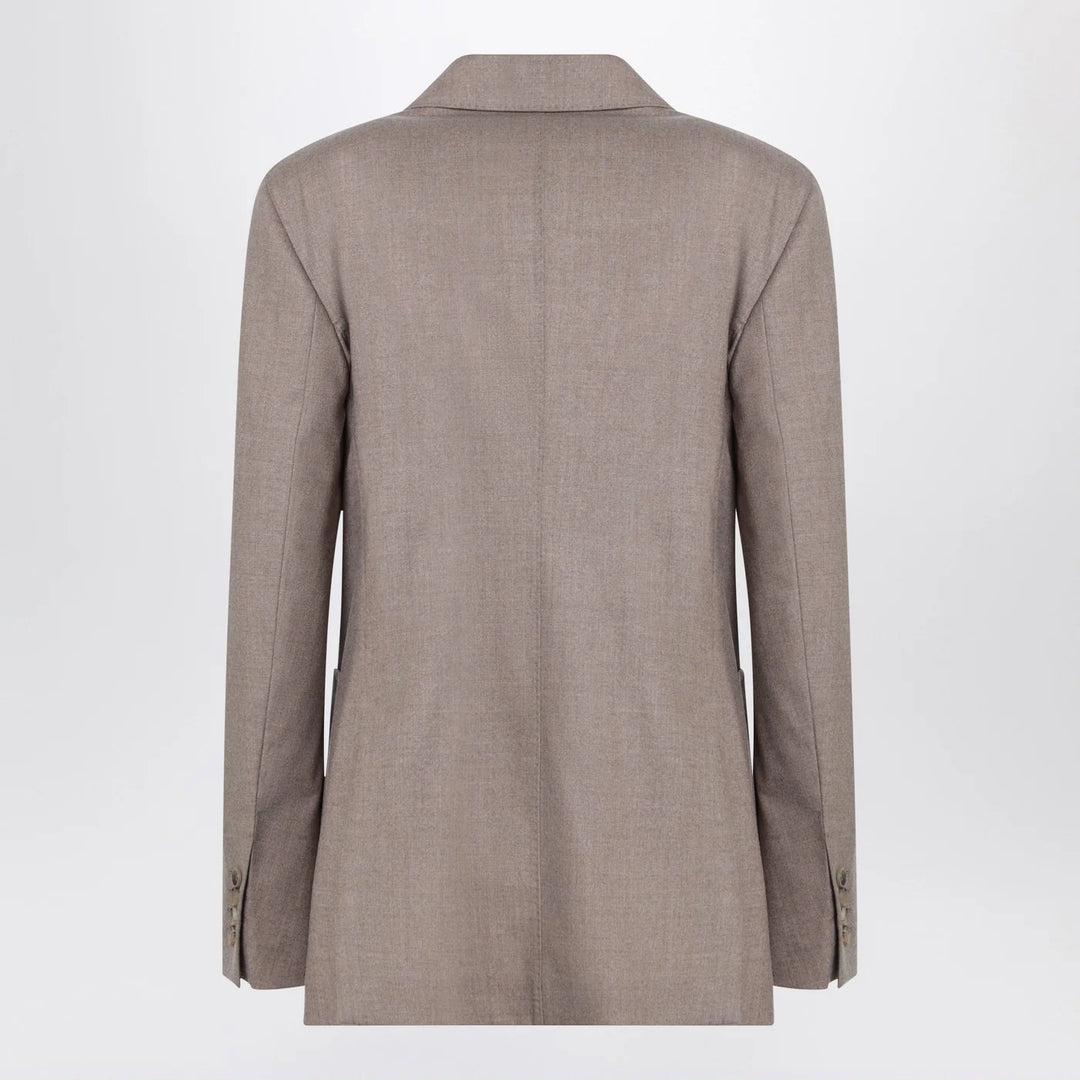 Max Mara - Double-breasted cashmere jacket in dove color