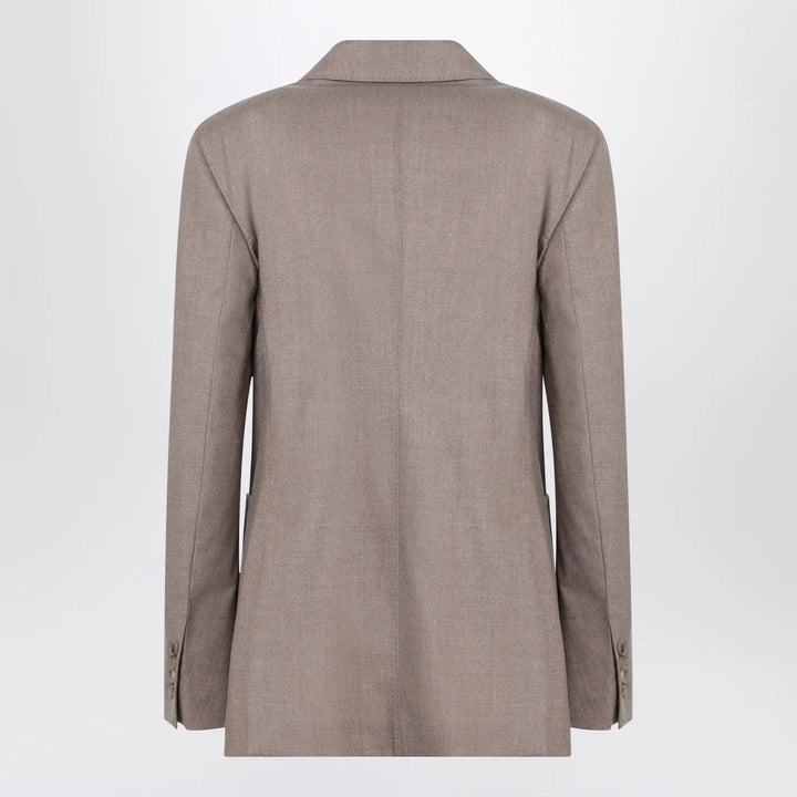 Max Mara - Double-breasted cashmere jacket in dove color