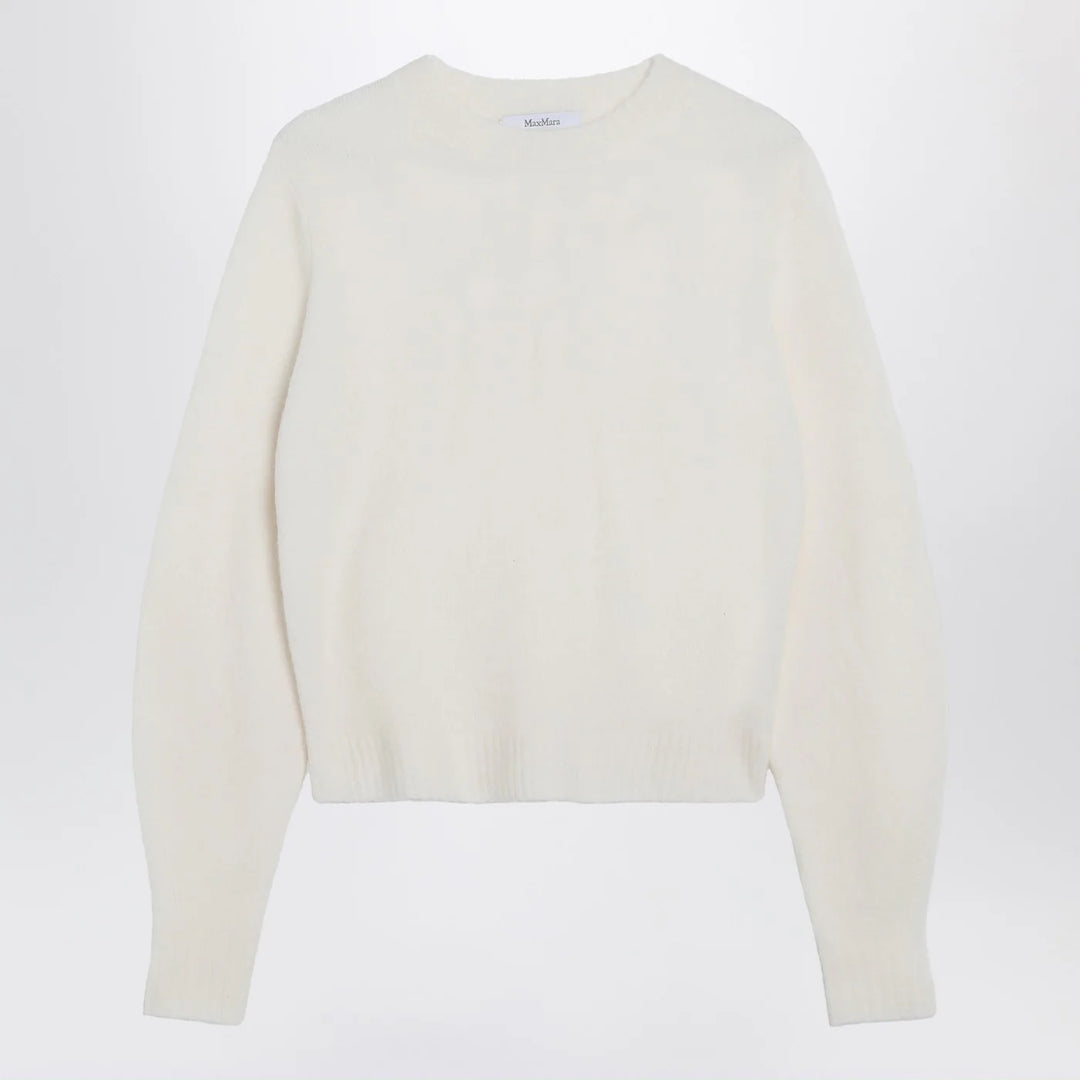 Max Mara - Ivory sweater in stretch cashmere knit