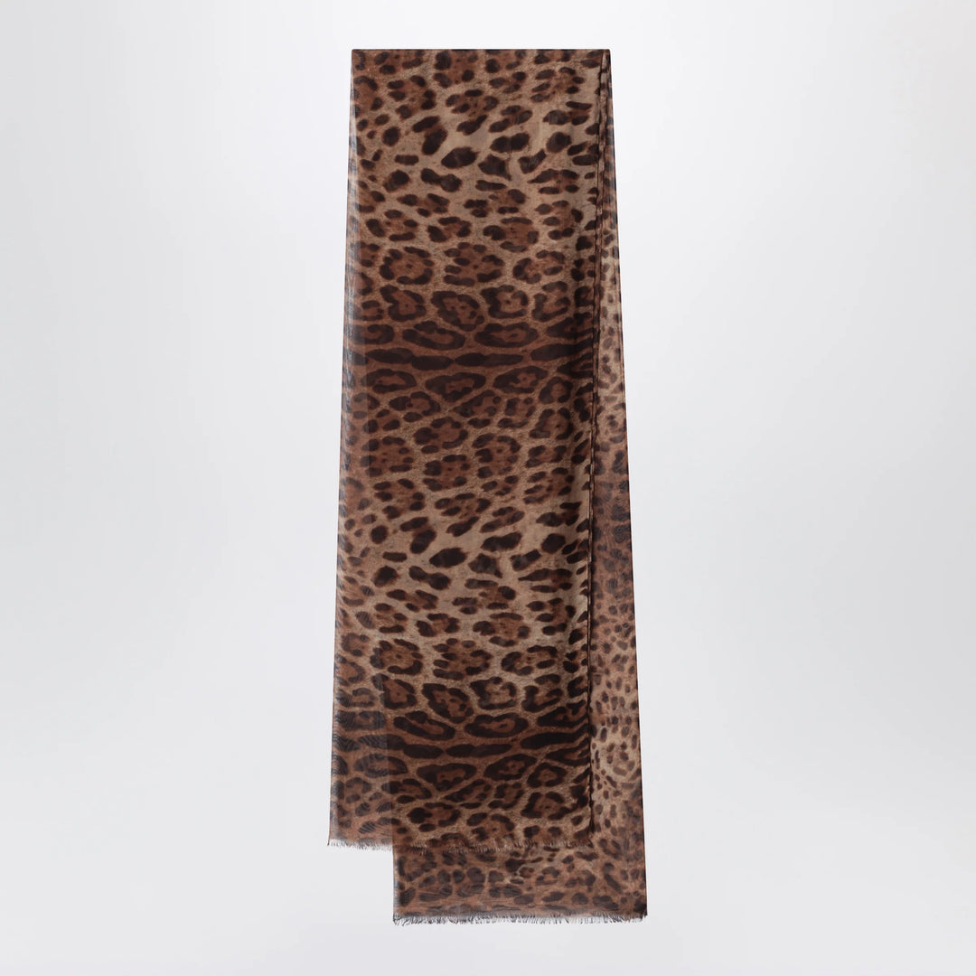 Dolce&amp;Gabbana - Silk stole with leopard print
