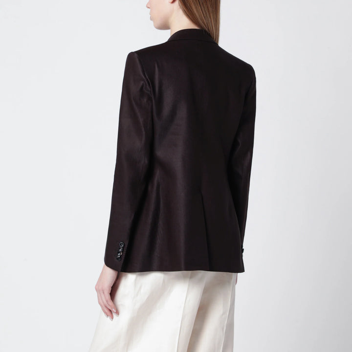 Tagliatore - Parigi double-breasted blazer in brown linen blend