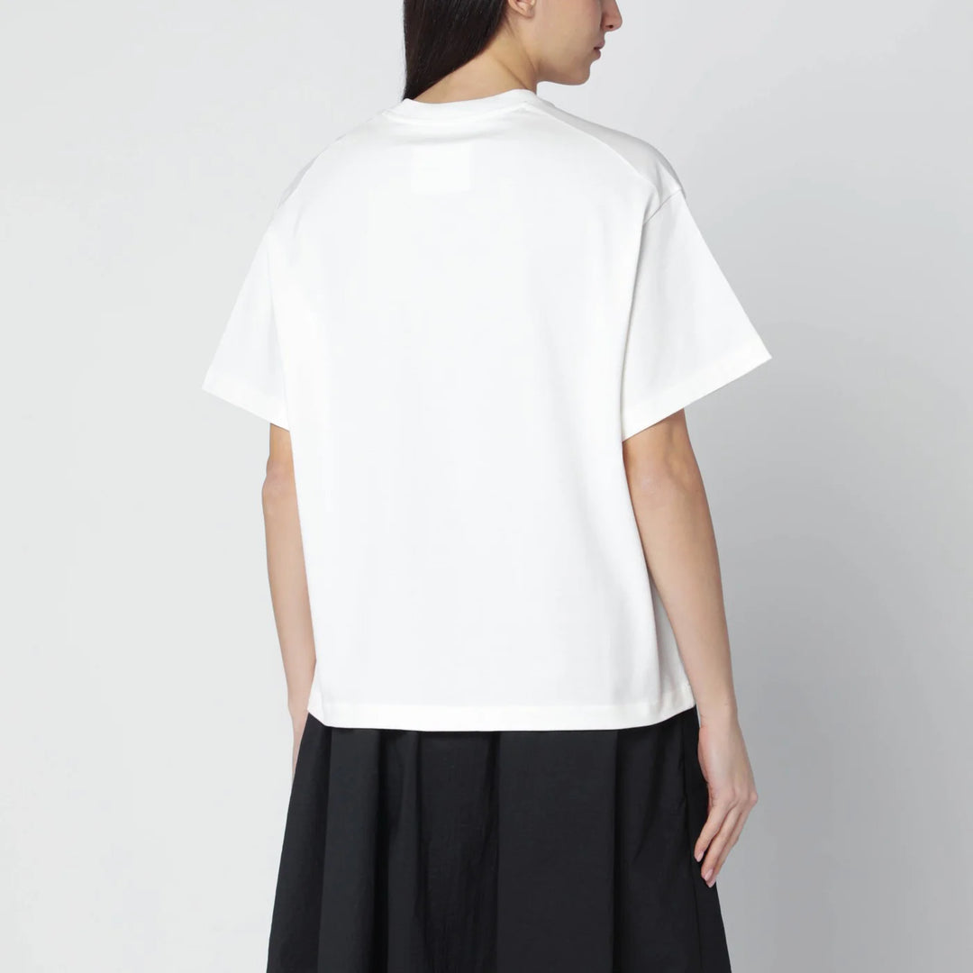 Jil Sander - White wide t-shirt with logo