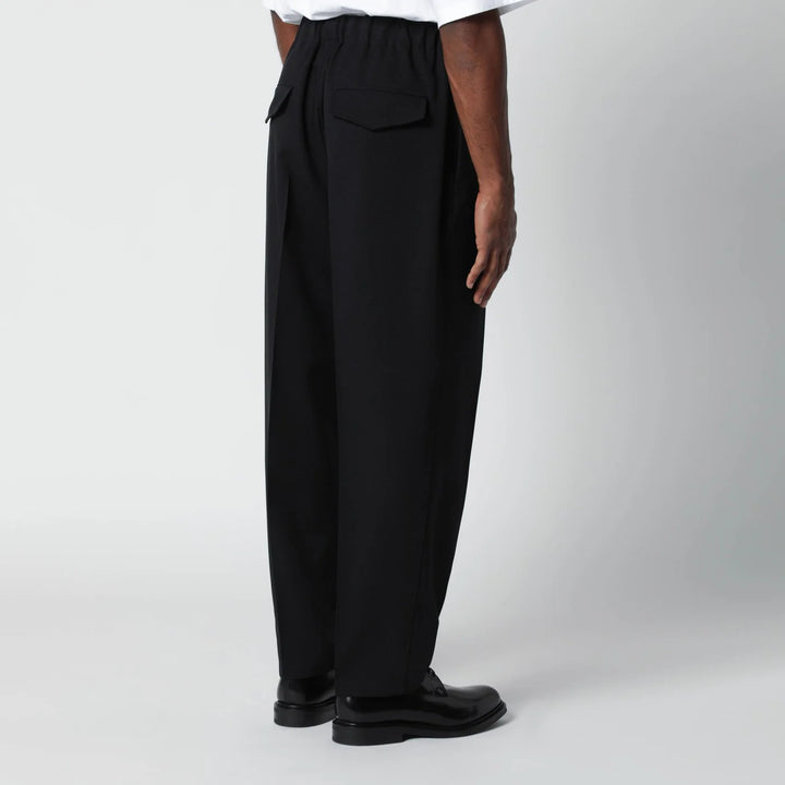 Jil Sander - Black technical serge trousers