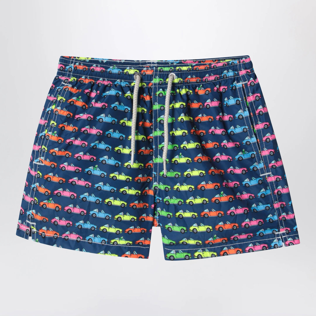 MC2 Saint Barth - Jean swim shorts with car print