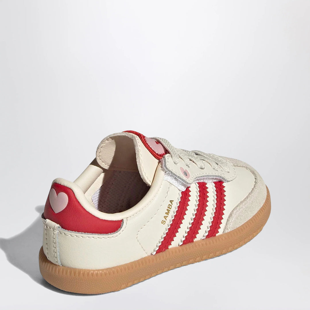 adidas Originals - Cream White/Better Scarlet/Gum Samba trainers with elastic laces