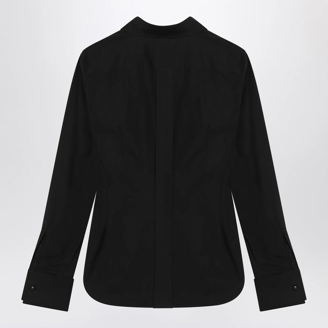 Max Mara - Black cotton shirt with logo