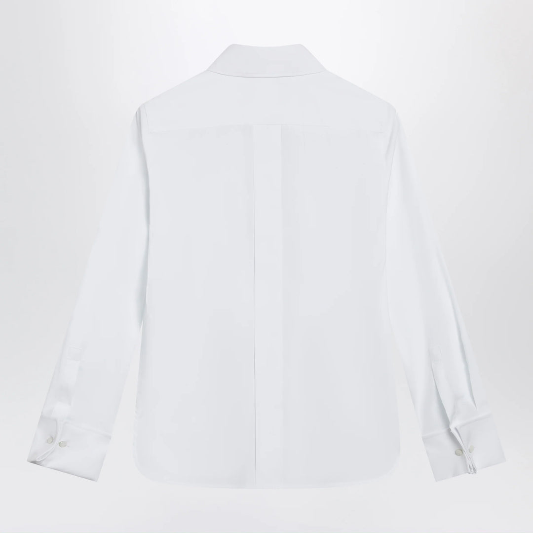 Max Mara - White cotton shirt with logo