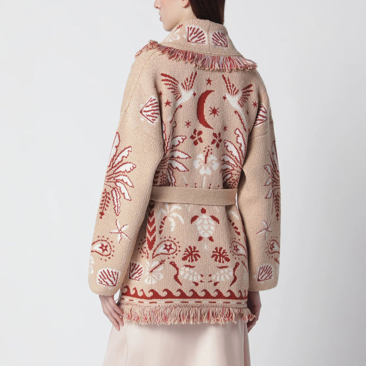 Alanui - Echoes Of The Island sand-colored cardigan