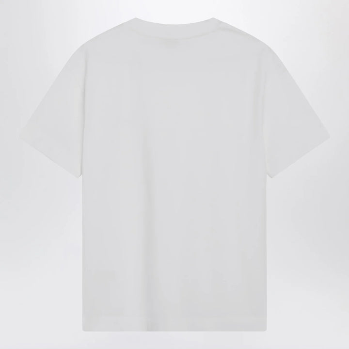 Brunello Cucinelli - White cotton T-shirt with Shiny Tab